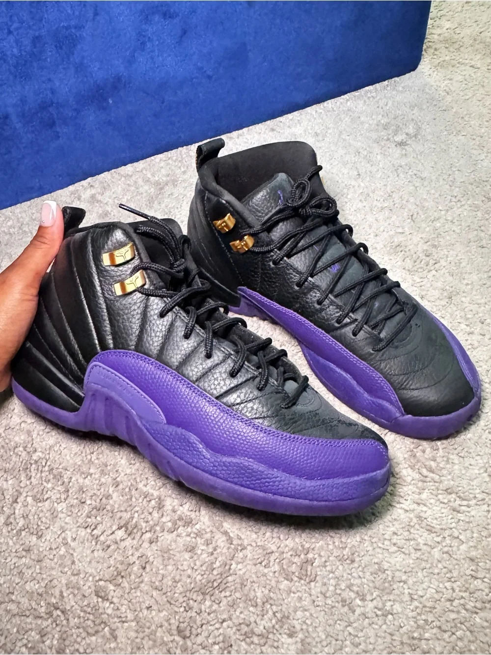 Jordan Black and Purple Retro Women's Athletic Shoes